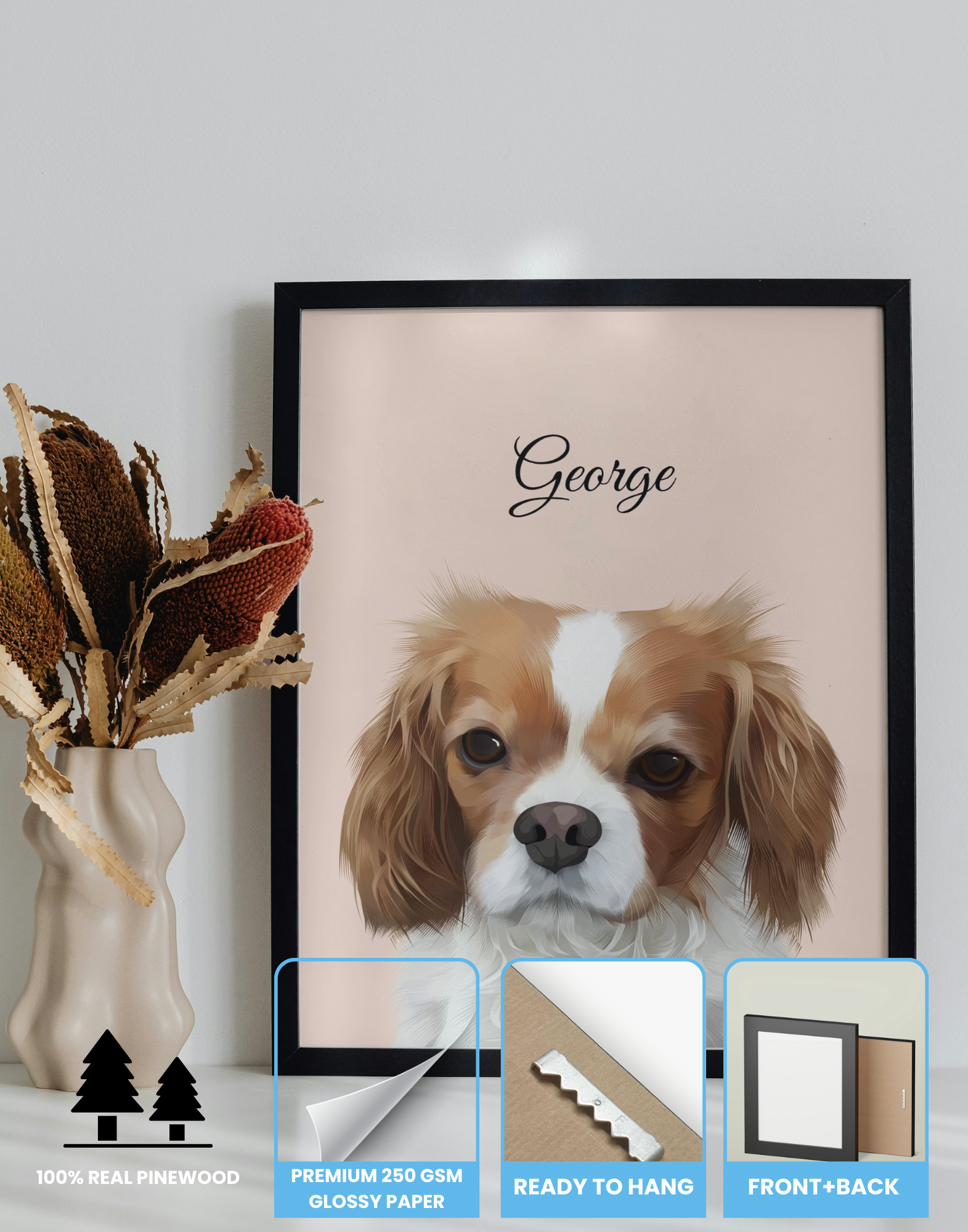 Detailed Pet Portrait - Canvas or Framed Poster - Image 5