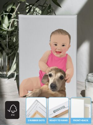 Pawrents Pet Portrait - Canvas or Framed Poster