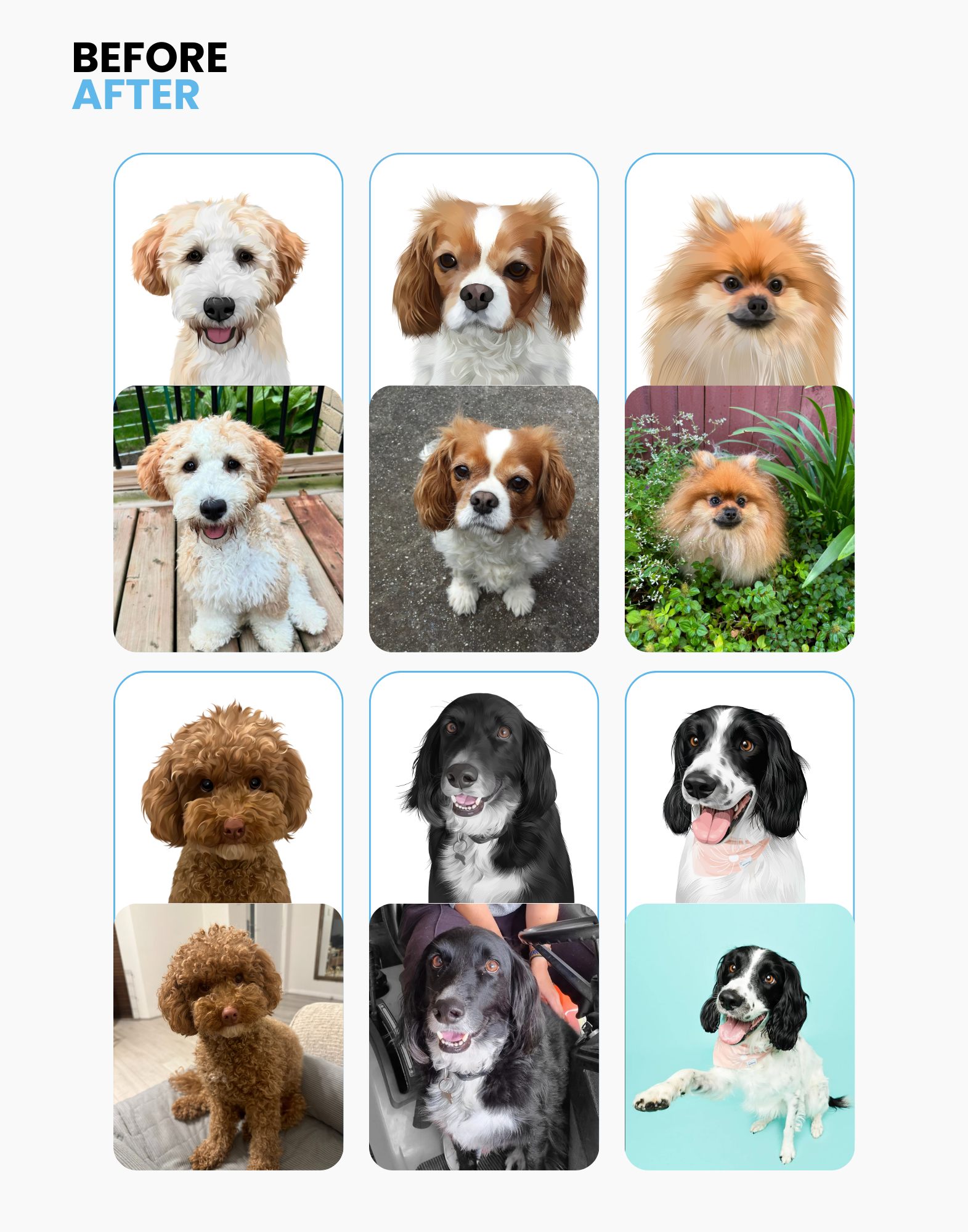 Detailed Pet Portrait - Canvas or Framed Poster - Image 7