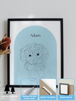 Pawtret Line - Canvas or Framed Poster