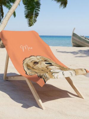 Watercolor Pet Portrait | Beach Towel