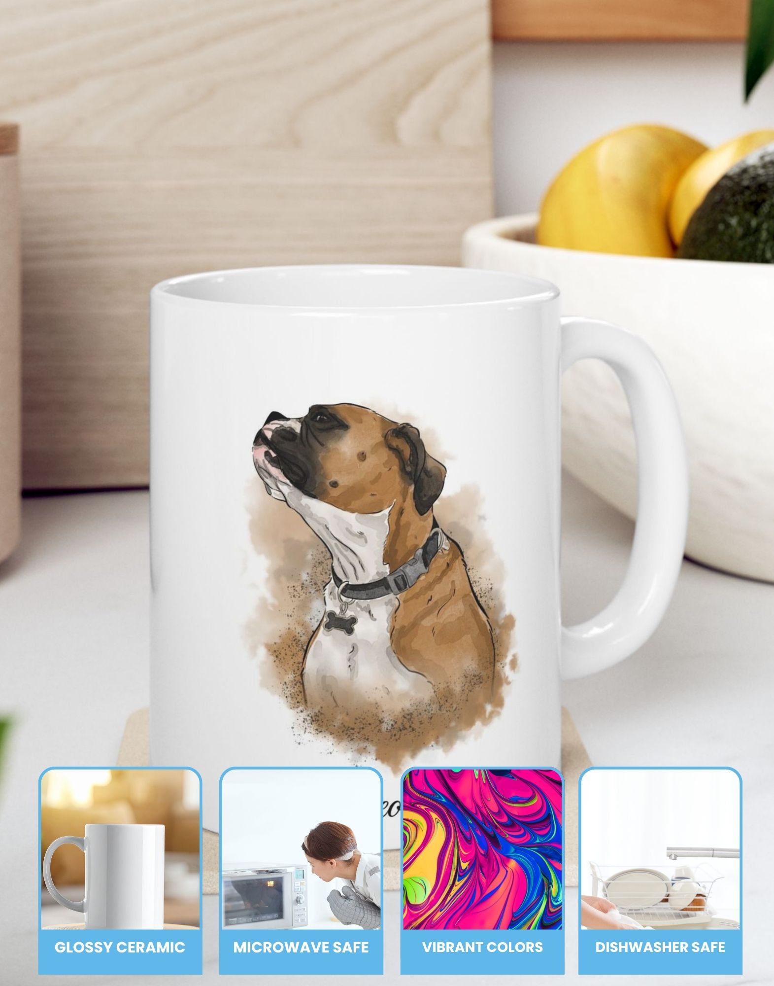 Watercolor Pet Portrait | Mug Custom