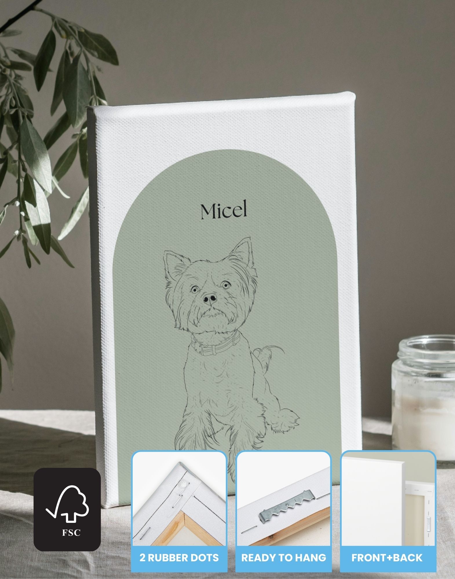 Pawtret Line - Canvas or Framed Poster - Image 5