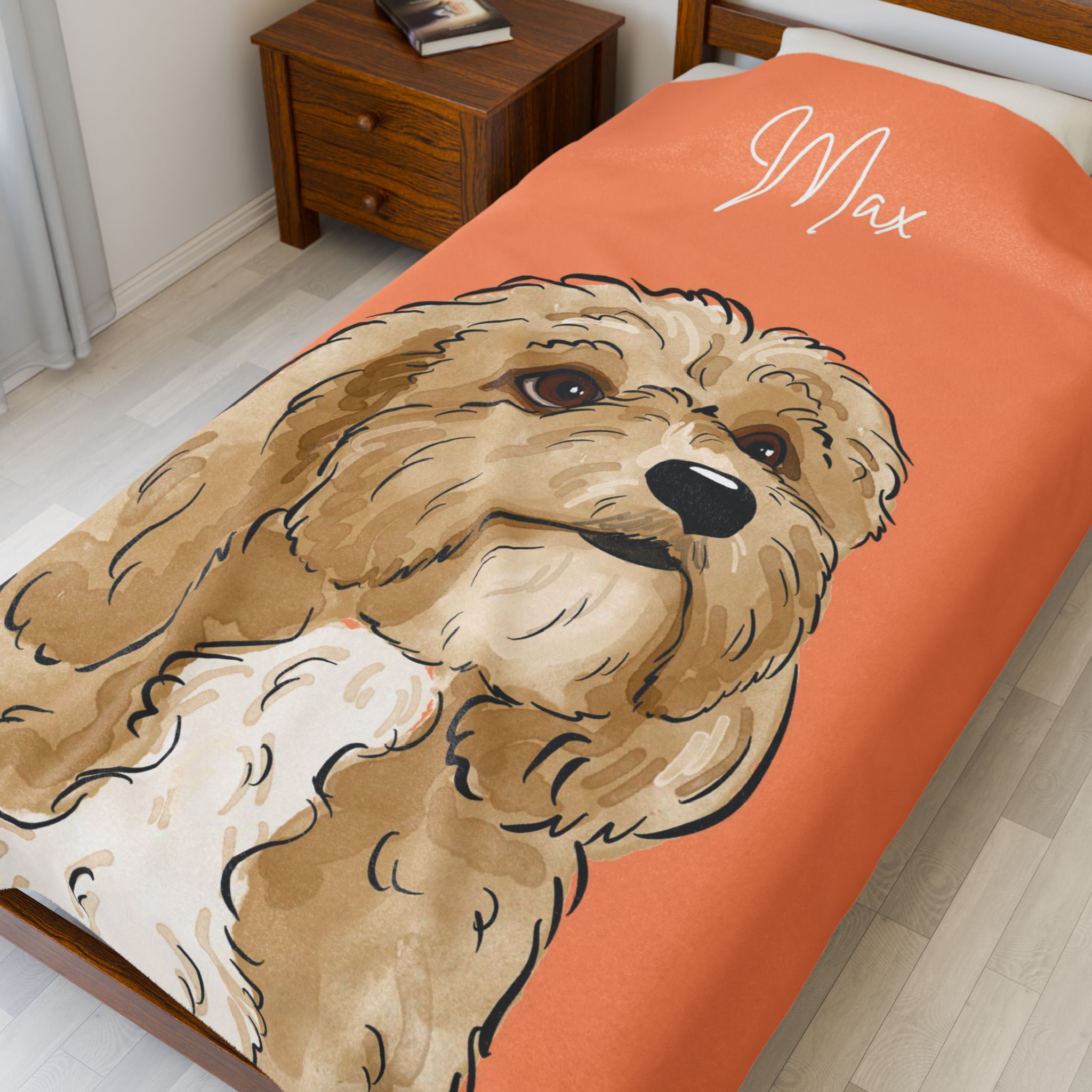 Watercolor Pet Portrait | Blanket - Image 3