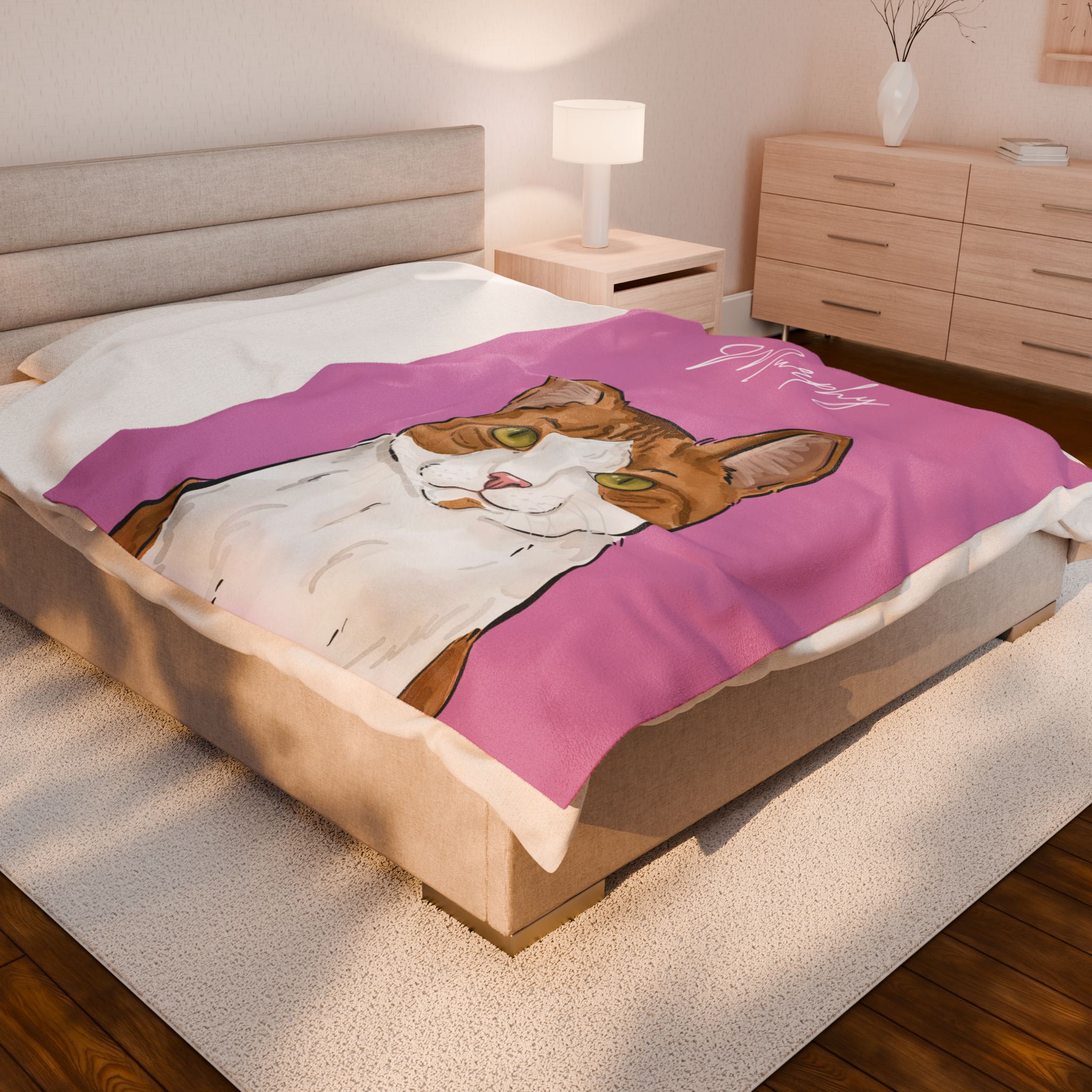 Watercolor Pet Portrait | Blanket